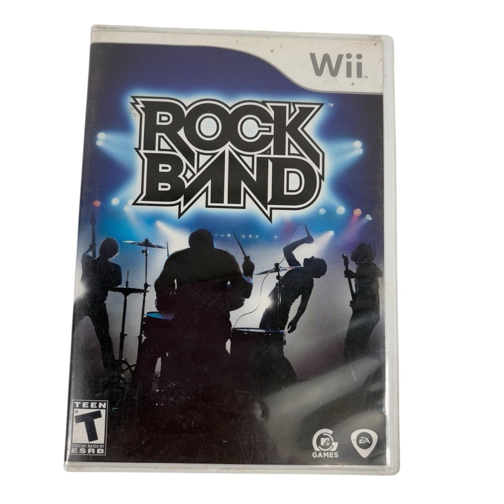 Wii Rock Band Video Game Rated Teen Gaming Gamer Singing